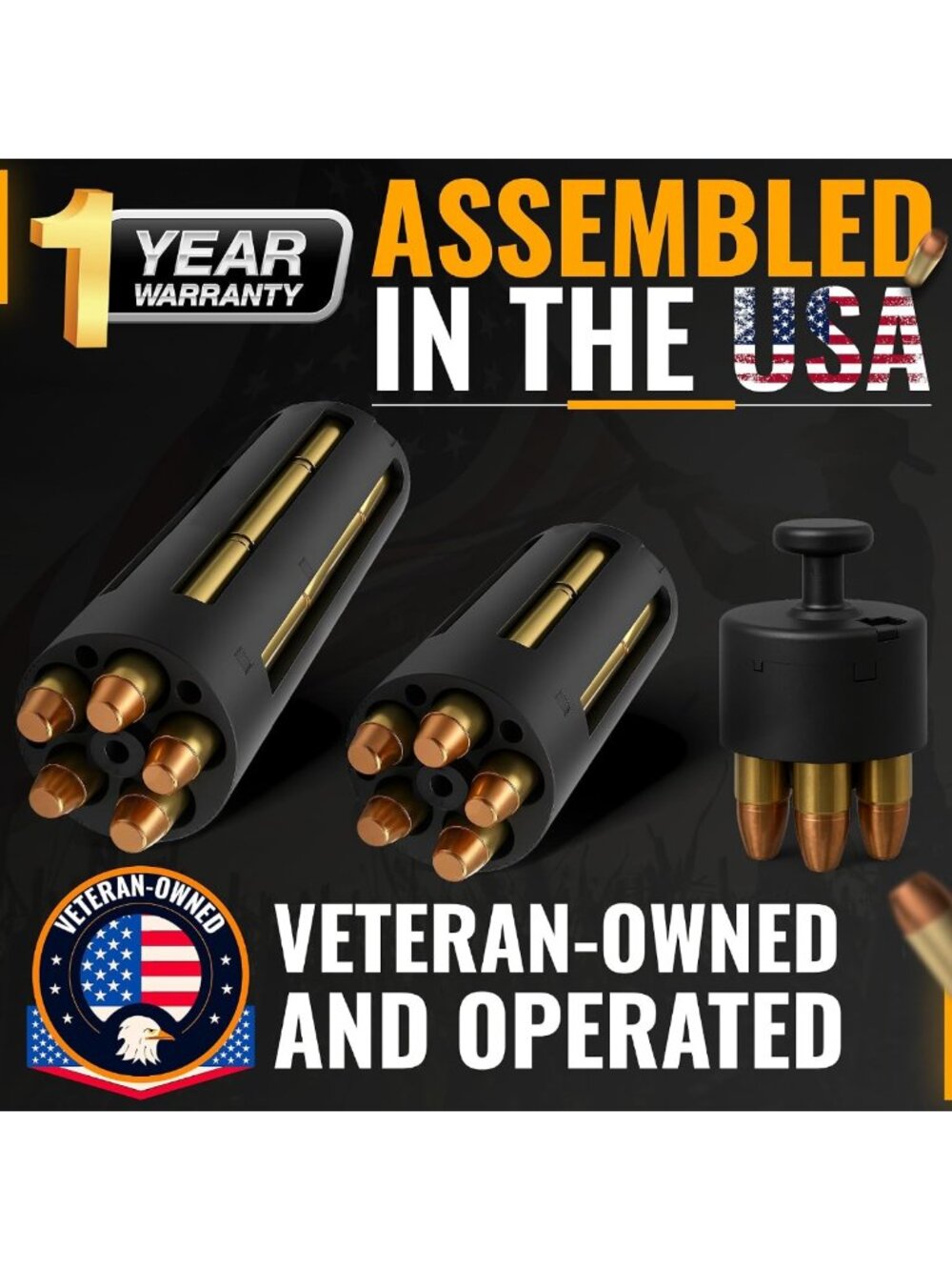 High-Capacity 357 Magnum Speed Loader for 5-Shot Revolvers - 15 Round EDC Tool - Picture 7 of 7